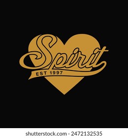 spirit est 1997, Graphic design print sports t-shirt fashion, illustration, vector, posters, cards, stickers, mug