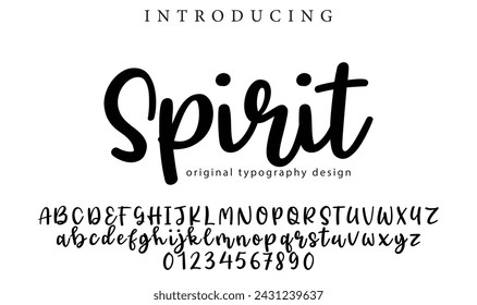 Spirit Font Stylish brush painted an uppercase vector letters, alphabet, typeface