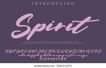 Spirit Font Stylish brush painted an uppercase vector letters, alphabet, typeface