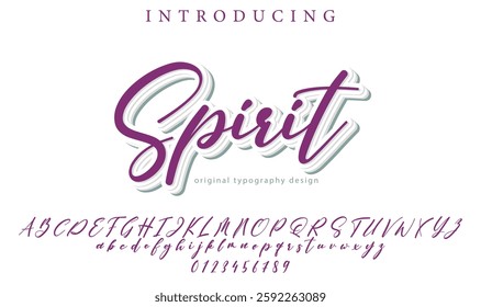 Spirit Font Stylish brush painted an uppercase vector letters, alphabet, typeface