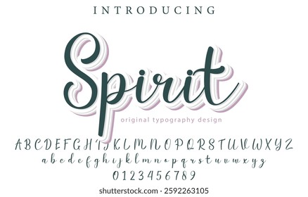 Spirit Font Stylish brush painted an uppercase vector letters, alphabet, typeface