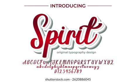 Spirit Font Stylish brush painted an uppercase vector letters, alphabet, typeface