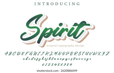 Spirit Font Stylish brush painted an uppercase vector letters, alphabet, typeface