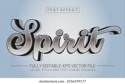 Spirit font Text effect editable
