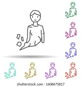 Spirit, ghost, man multi color style icon. Simple thin line, outline vector of dia de muertos icons for ui and ux, website or mobile application