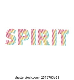 Spirit grdient colorful, Graphic design print sports t-shirt fashion, illustration, vector, posters, cards, stickers, mug