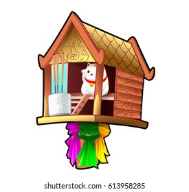 Spirit House Thai Style Vector