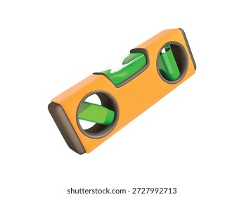 Spirit Level Bubble Tool 3D Render Isolierte 3D-Symbol auf Weiß
