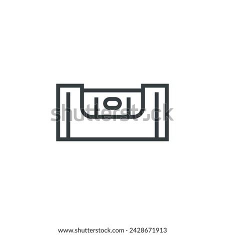 Spirit level bubble tool equipment icon, vector illustration