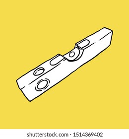 Spirit Level Icon, Construction Concept, Sketch and Vintage style. - Vector