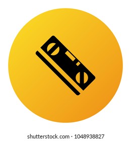 spirit level icon design with solid design style. vector illustration.