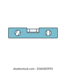 Spirit Level Icon Illustration in Flat Style. Perfect for engineering, science, or educational design projects.