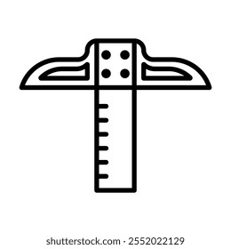 Spirit level icon line style transparent