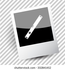 spirit level. Photoframe. Vector icon.