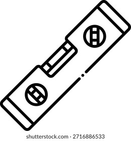 Icono de herramienta de nivel de espíritu para construcción y bricolaje
