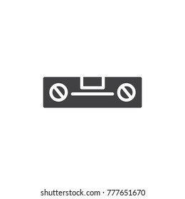 Spirit level tool icon vector, filled flat sign, solid pictogram isolated on white. Symbol, logo illustration