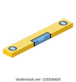 Spirit level tool Level meter. Vector 3d line isometric, color web icons, new flat style. Creative design idea for infographics.