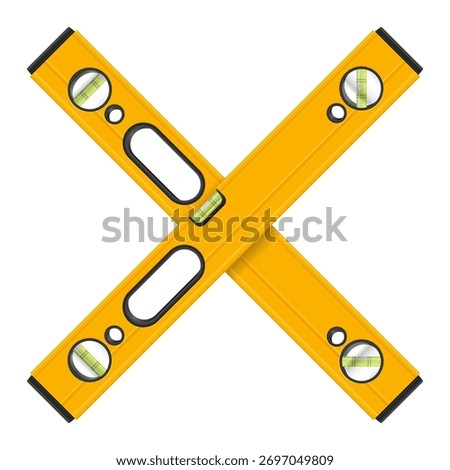 Spirit level tools on a white background. Vector illustration.