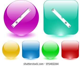 Spirit level. Vector interface element.