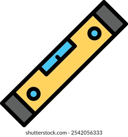 Spirit Level Vector Line Filled Icon Design