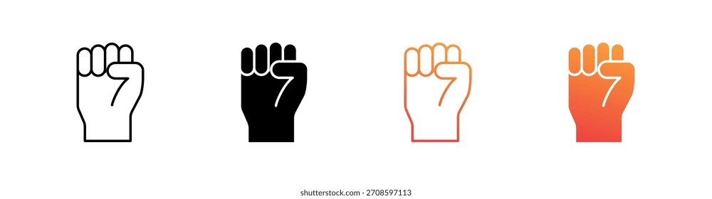 Spirit Multiple Style Icon Set Vector
