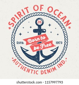 Spirit Of Ocean - Tee Design For Printing