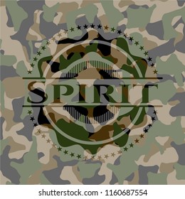 Spirit on camo pattern