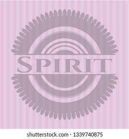 Spirit retro style pink emblem
