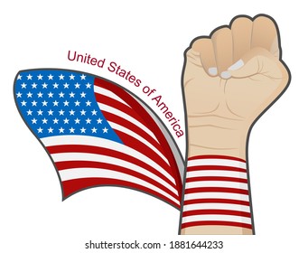 The spirit of struggle to defend the country by raising the national flag of the United State of America