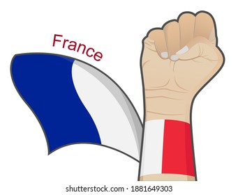 The spirit of struggle to defend the country by lifting the French national flag