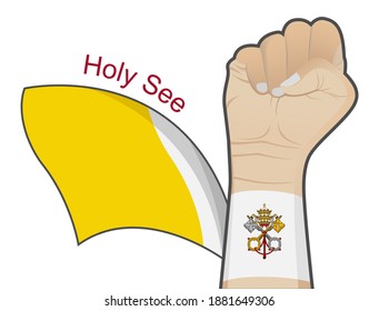 The Spirit Of Struggle To Defend The Country By Lifting The Holy See National Flag