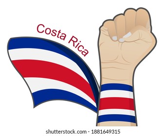 The spirit of struggle to defend the country by raising the national flag of Costa Rica