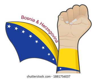 The spirit of struggle to defend the country by raising the Bosnian national flag