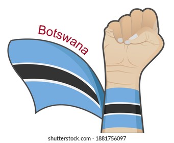 The spirit of struggle to defend the country by raising the national flag of Botswana