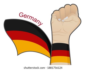 The spirit of struggle to defend the country by raising the German national flag