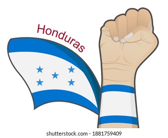 The spirit of struggle to defend the country by raising the national flag of Honduras