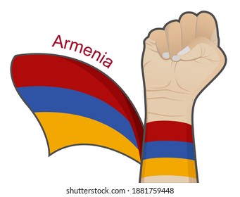 The spirit of struggle to defend the country by raising the Armenian national flag