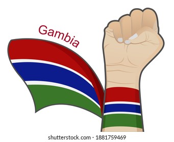 The spirit of struggle to defend the country by raising the flag of the Gambian nationality