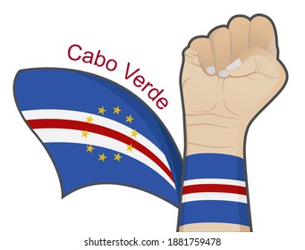 The spirit of struggle to defend the country by lifting the Cabo Verde national flag