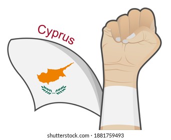 The spirit of struggle to defend the country by raising the national flag of Cyprus