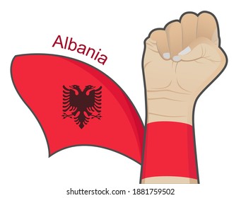 The spirit of struggle to defend the country by raising the Albanian national flag