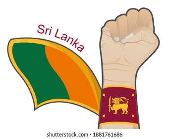 The spirit of struggle to defend the country by raising the Sri Lankan national flag