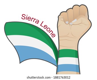 The spirit of struggle to defend the country by raising the Sierra Leone national flag