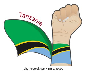 The spirit of struggle to defend the country by raising the Tanzanian national flag