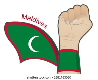 The spirit of struggle to defend the country by raising the Maldives national flag