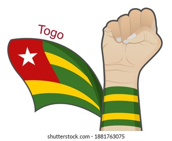 The spirit of struggle to defend the country by raising the Togolese national flag