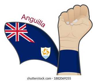 The spirit of struggle to defend the country by lifting the Anguilla national flag