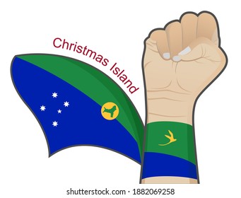 The spirit of struggle to defend the country by raising the national flag of the Christmas Islands