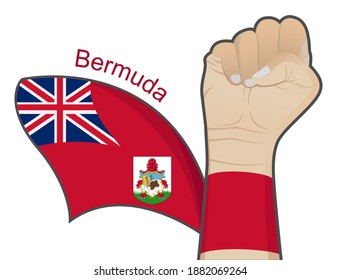 The spirit of struggle to defend the country by raising the Bermuda national flag