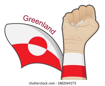 The spirit of struggle to defend the country by raising the Greenland national flag